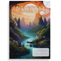 Füzet A/5 olvasónapló PD 3. osztályban vonalas-sima, mesefüzet 12-32 Írok és rajzolok, fantáziadús grafikával