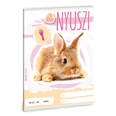 Füzet A/5 sima ARS UNA 32lap Cuki állatok Nyuszi 20-32
