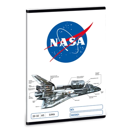 Füzet A/5 sima ARS UNA 32lap NASA-1 űrhajó 20-32