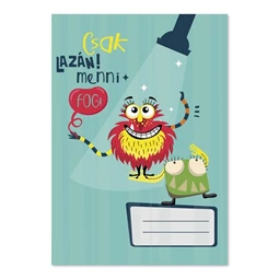 Füzet A/5 sima PD 32lap Monster 20-32 2022 vegyes, minta nem választható