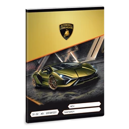 Füzet A/5 szótár ARS UNA 32lap Lamborghini fekete-arany 31-32