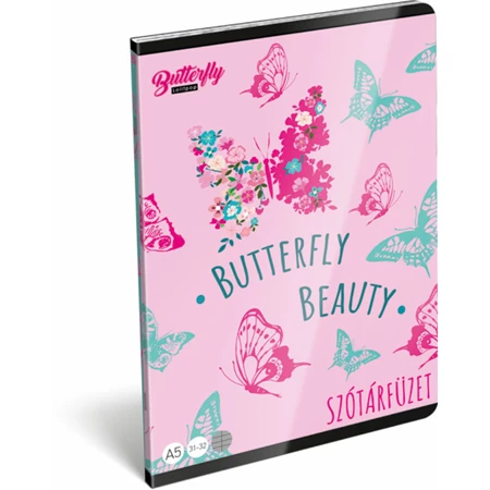 Füzet A/5 szótár LIZZY 32 lapos FSC Lollipop Cute Butterfly
