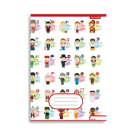 Füzet A/5 szótár PD School Words 31-32, minta nem válaszható