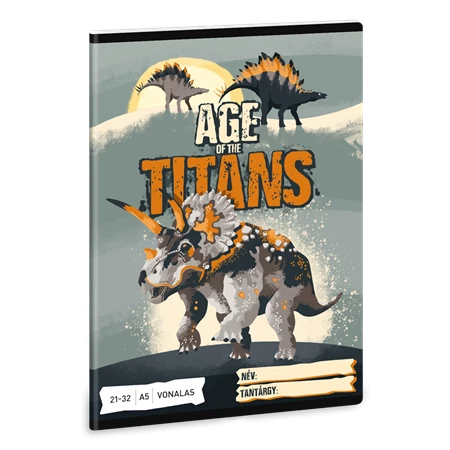 Füzet A/5 vonalas ARS UNA 32lap Age of the Titans 21-32