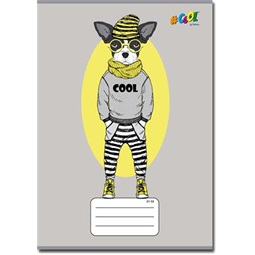 Füzet A5 vonalas COOL BY VICTORIA 32lap Animal fashion 21-32