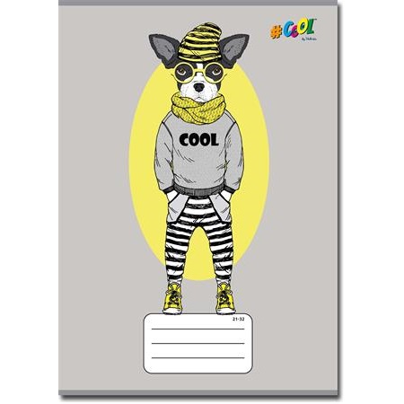 Füzet A5 vonalas COOL BY VICTORIA 32lap Animal fashion 21-32