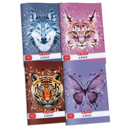 Füzet A/4 kockás HERLITZ 32 lapos Wild Animals vegyes, minta nem választható