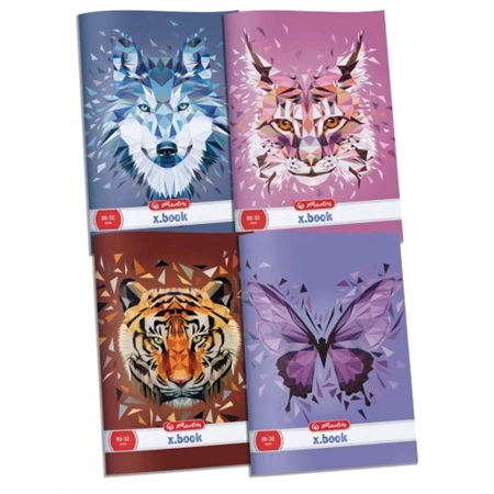 Füzet A/4 kockás HERLITZ 32 lapos Wild Animals vegyes, minta nem választható