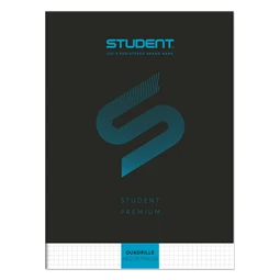 Füzet A/4 kockás ICO STUDENT 32lap 81-32 fekete, többfajta borító mintával, minőségi füzet