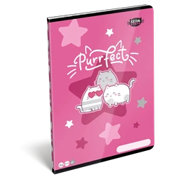Füzet A/4 kockás LIZZYSULI 32 lapos Kittok Stars Purrfect