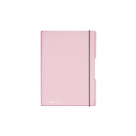 Füzet A/4 kockás-vonalas HERLITZ 2x40 lapos My Book Flex, Pastel rózsaszín