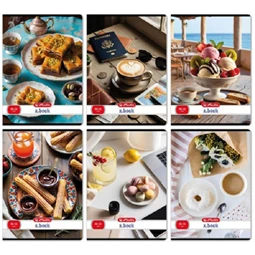Füzet A/4 sima HERLITZ 32lap Taste the Globe 80-32 vegyes, szín nem választható