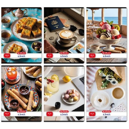 Füzet A/4 sima HERLITZ 32lap Taste the Globe 80-32 vegyes, szín nem választható