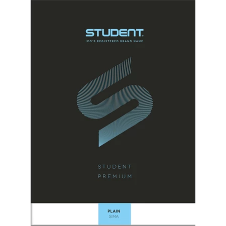 Füzet A/4 sima ICO STUDENT 32lap 81-32 fekete, többfajta borító mintával, minőségi füzet