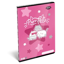 Füzet A/4 sima LIZZYSULI 32 lapos Kittok Stars Purrfect
