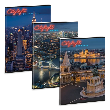 Füzet A/4 vonalas ARS UNA 40lap City Light mix