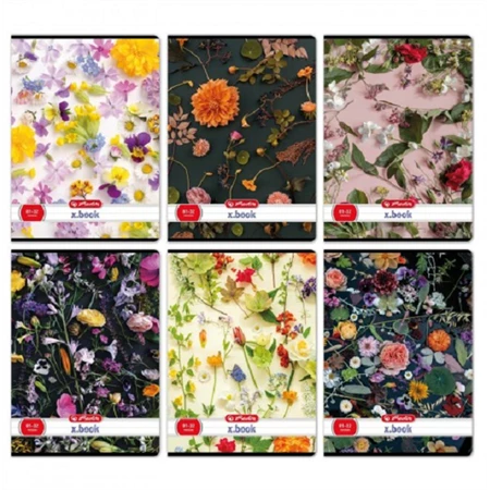 Füzet A/4 vonalas HERLITZ 32 lapos Flower 2, 81-32 vegyes, minta nem választható