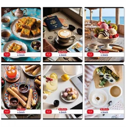 Füzet A/4 vonalas HERLITZ 32lap Taste the Globe 81-32 vegyes, szín nem választható