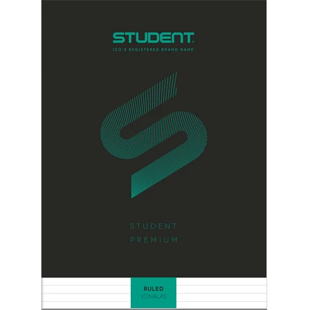 Füzet A/4 vonalas ICO STUDENT 32lap 81-32 fekete, többfajta borító mintával, minőségi füzet