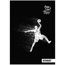 Füzet A/4 vonalas STREET 52 lapos Black and White 1db, minta nem választható