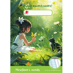 Füzet A/5 1.osztály mesefüzet ICO Süni 32 lap, lányos 14-32