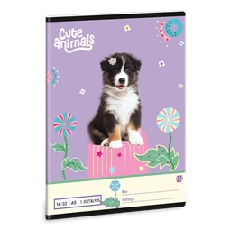 Füzet A/5 1.osztály vonalas ARS UNA 32lap Cute animals-Aussie 14-32