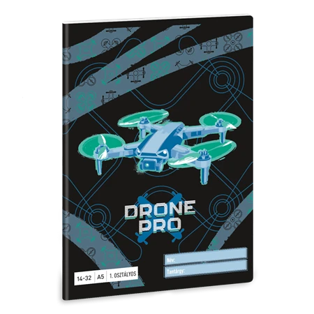 Füzet A/5 1.osztály vonalas ARS UNA 32lap Drone Pro 14-32