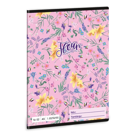 Füzet A/5 1.osztály vonalas ARS UNA 32lap Fleur 14-32