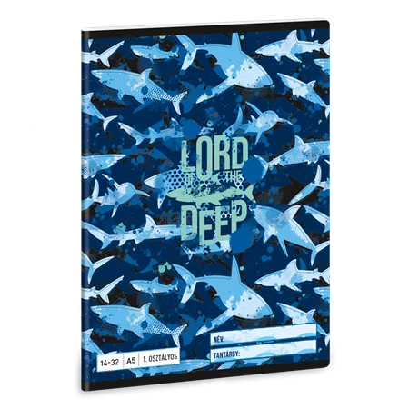 Füzet A/5 1.osztály vonalas ARS UNA 32lap Lord of the Deep 14-32