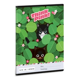 Füzet A/5 1.osztály vonalas ARS UNA 32lap Think Pink lóhere 14-32