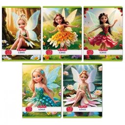 Füzet A/5 1.osztály vonalas HERLITZ 32 lap Flower Fairy 14-32 vegyes, minta nem választható
