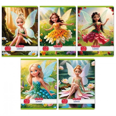 Füzet A/5 1.osztály vonalas HERLITZ 32 lap Flower Fairy 14-32 vegyes, minta nem választható