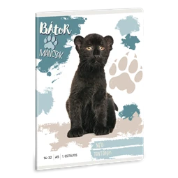 Füzet A/5 1. osztályos vonalas ARS UNA 32lap Bátor mancsok Fekete párduc 14-32