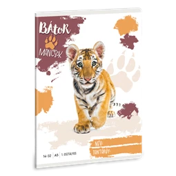 Füzet A/5 1. osztályos vonalas ARS UNA 32lap Bátor mancsok Tigris 14-32