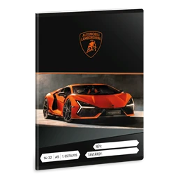 Füzet A/5 1. osztályos vonalas ARS UNA 32lap Lamborghini piros 14-32