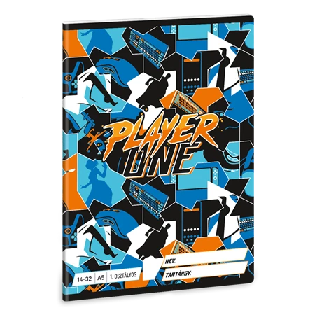 Füzet A/5 1. osztályos vonalas ARS UNA 32lap Player One 14-32
