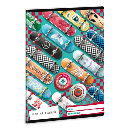 Füzet A/5 1. osztályos vonalas ARS UNA 32lap RollinMania 14-32