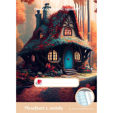 Füzet A/5 2.osztály mesefüzet ICO Süni 32 lap, lányos 16-32