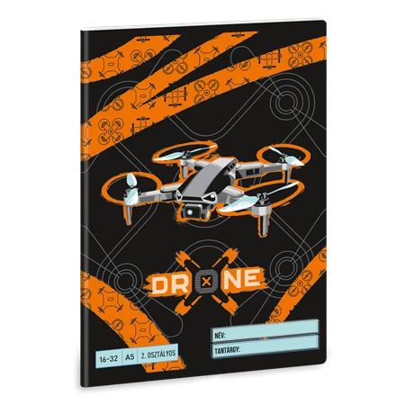 Füzet A/5 2.osztály vonalas ARS UNA 32lap Drone X 16-32