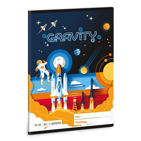 Füzet A/5 3.osztály vonalas ARS UNA 32lap Gravity 12-32