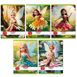 Füzet A/5 3.osztály vonalas HERLITZ 32 lap Flower Fairy 12-32 vegyes, minta nem választható