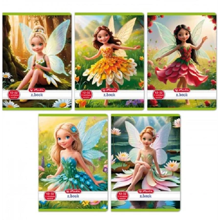 Füzet A/5 3.osztály vonalas HERLITZ 32 lap Flower Fairy 12-32 vegyes, minta nem választható