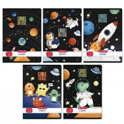 Füzet A/5 3.osztály vonalas HERLITZ 32 lap Space Adventures 12-32 vegyes, minta nem választható