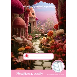 Füzet A/5 4.osztály mesefüzet/olvasónapló ICO Süni 32 lap, lányos 21-32