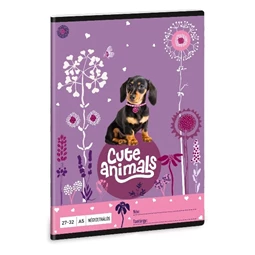 Füzet A/5 kockás ARS UNA 32lap Cuki állatok Puppy 27-32