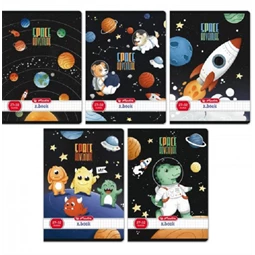 Füzet A/5 kockás HERLITZ 32 lapos 27-32 Space Adventures vegyes, szín nem választható