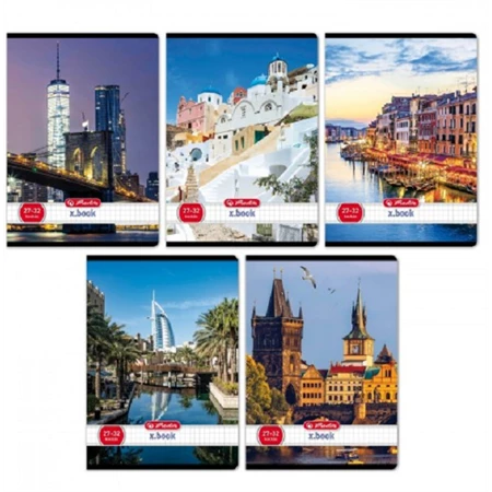 Füzet A/5 kockás HERLITZ 32lap City2025 27-32