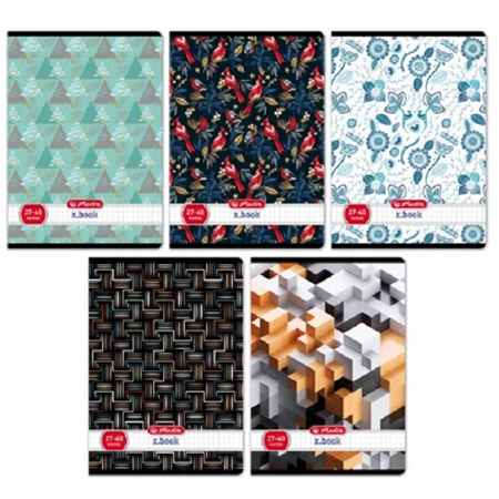 Füzet A/5 kockás HERLITZ 40 lapos UV 3D Mix, 27-40 minta nem választható