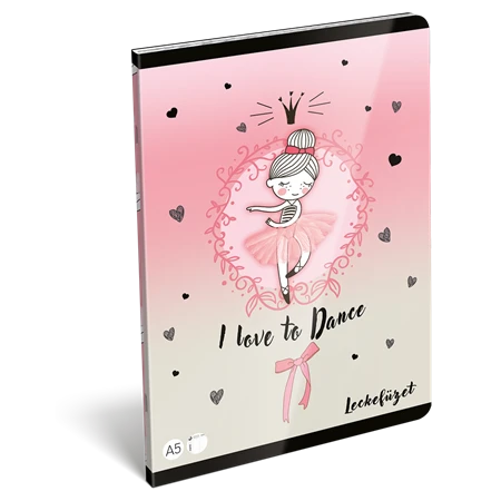 Füzet A/5 leckefüzet LIZZYSULI 40lap Tiny Dancer Lovely Ballerina