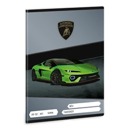 Füzet A/5 sima ARS UNA 32lap Lamborghini fekete-zöld 20-32